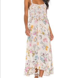 Spell Wild Bloom Revolve X Cream Strappy Midi